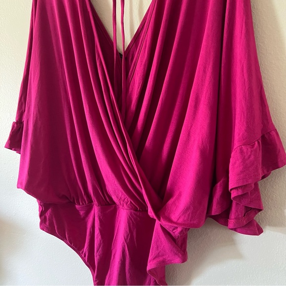 NWT White Birch Ruffled Crossover Body Suit - Picture 7 of 8